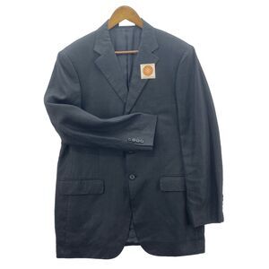 John W Nordstrom Island Pacific Blazer Men's 42R Black Ormezzano Linen  3 Button